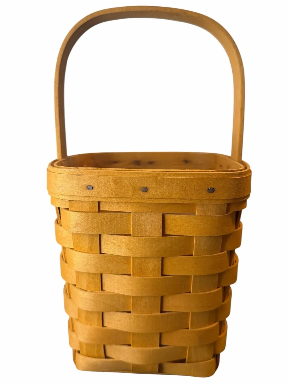 Longaberger Small Utensil Basket Caddy Wood Divider Handwoven USA